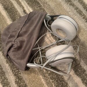 White and Gray Over-Ear Headphones